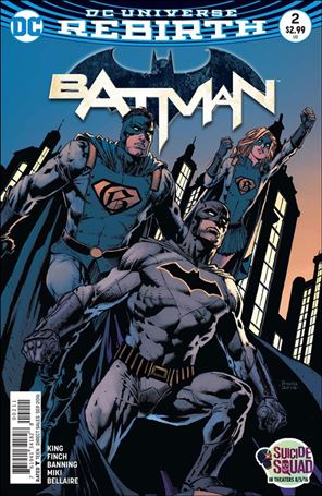 Batman (2016) issue 2 David Finch Cover