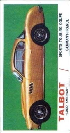 Sports Cars (1961) (Base Set) card 39 Talbot 