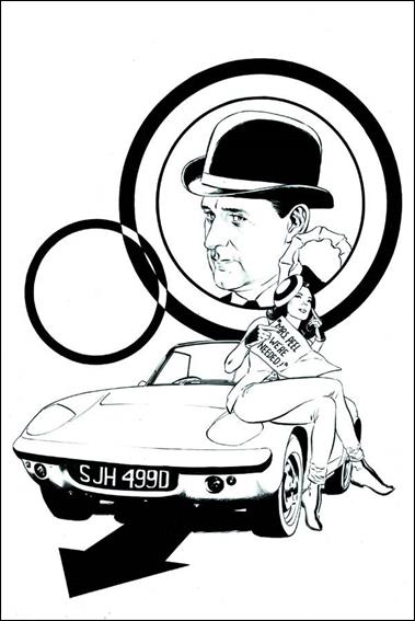 Steed and Mrs. Peel (2012) issue 2-D Mike Perkins 1:20 Black and White Cover