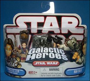 Star Wars: Galactic Heroes figure 43 Princess Leia (Boushh Disguise) and Han Solo
