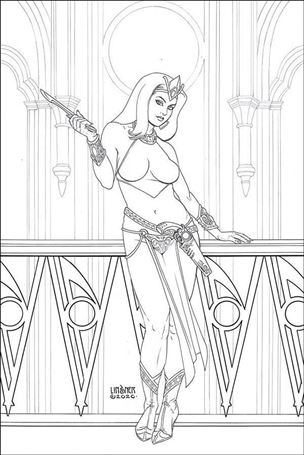 Dejah Thoris (2019) issue 9-P Joseph Michael Linsner 1:40 B&W Virgin Cover