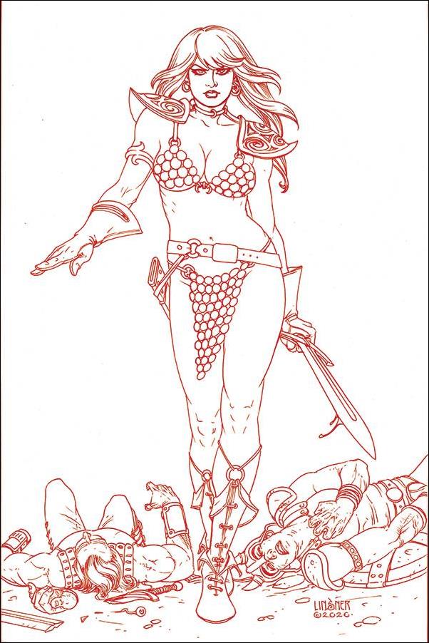 Red Sonja (2019) issue 20-O Joseph Michael Linsner 1:30 Red Line Virgin Cover