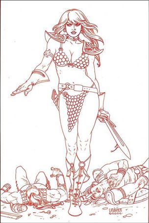 Red Sonja (2019) issue 20-O Joseph Michael Linsner 1:30 Red Line Virgin Cover