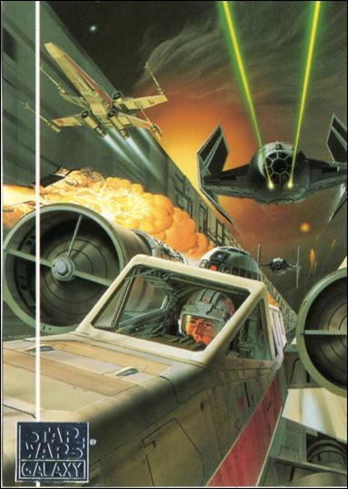 Star Wars Galaxy: Series 1 (Factory Base Set) card 16 The Death Star Trench