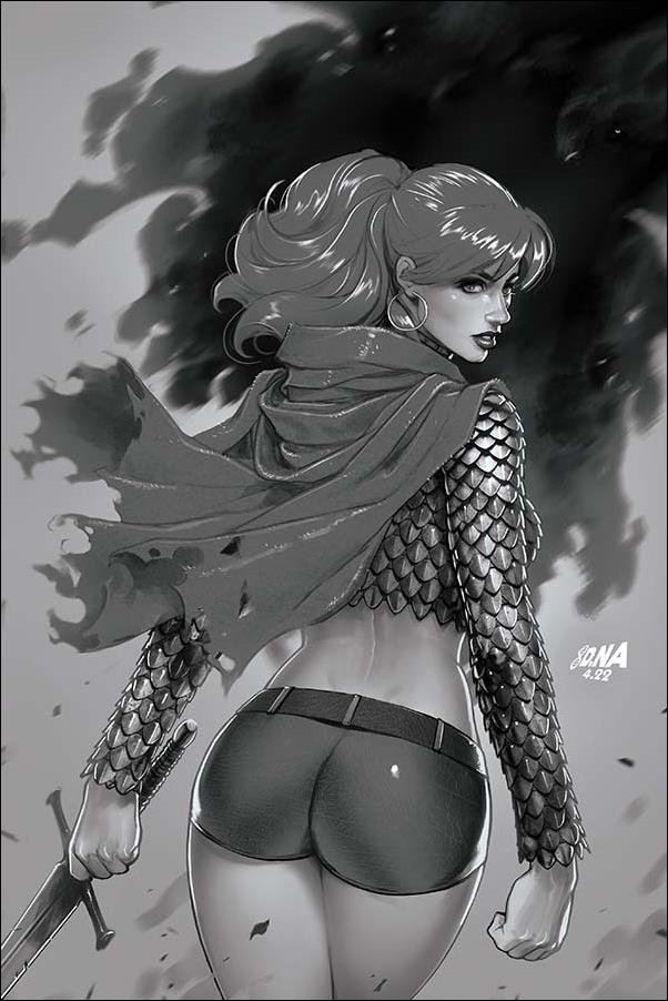 Immortal Red Sonja issue 5-Q David Nakayama 10 Copy FOC B&W Virgin Cover