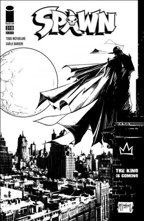 Spawn issue 318-D Todd McFarlane 1:5 B&W Cover