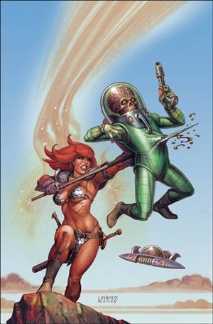 Red Sonja Attacks Mars issue 3.00-D Joseph Michael Linsner Virgin Cardstock Cover