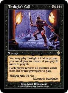 Magic the Gathering: Invasion (Base Set) card 130 Twilight's Call