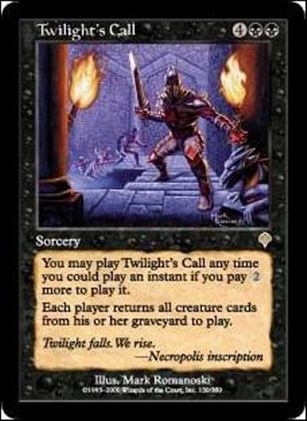 Magic the Gathering: Invasion (Base Set) card 130 Twilight's Call