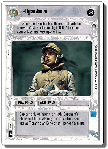 Star Wars: Hoth Limited (Base Set) card 104 Tigrin Jamiro