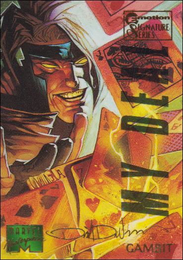 1995 Marvel Masterpieces (Multi-Foil E-Motion Parallel Base Set) card 34 Gambit