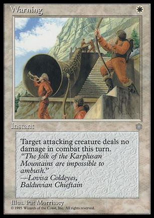 Magic the Gathering: Ice Age (Base Set) card 55 Warning