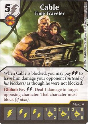 Marvel Dice Masters Uncanny X-Men  card 99 Cable: Time Traveler