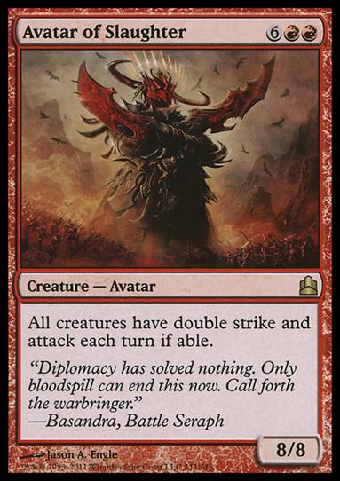 Magic the Gathering: Commander (Base Set) card 111 Avatar of Slaughter