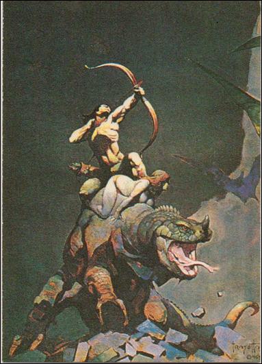 Frazetta (Base Set) card 8 Jongar Fights Back