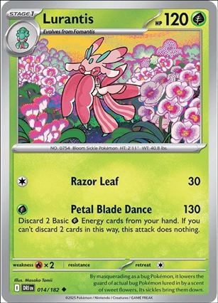 Pokemon: Scarlet & Violet - Destined Rivals card 014/182 Lurantis