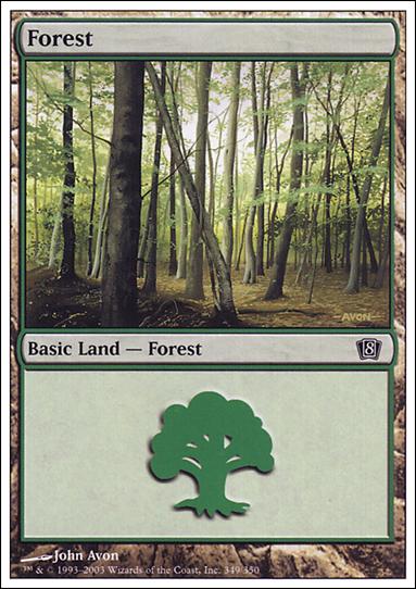 Magic the Gathering: 8th Edition (Base Set) card 349 Forest