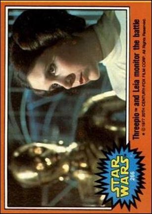 Star Wars: Series 5 (Base Set) card 266 Threepio and Leia monitor the battle