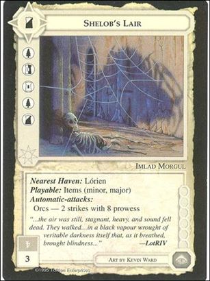Middle-Earth: The Wizards (Base Set) card 385 Shelob's Lair
