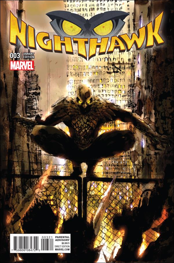 Nighthawk (2016) issue 3-B Keron Grant Cover
