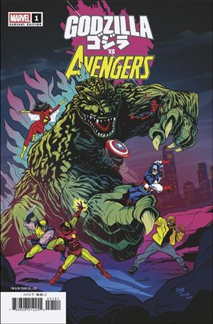Godzilla vs. Avengers issue 1-B Dave Bardin Cover