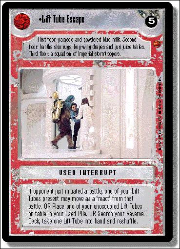 Star Wars: Cloud City Limited (Base Set) card 149 Lift Tube Escape