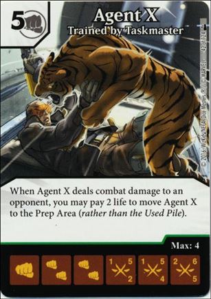 Marvel Dice Masters Deadpool card 42 Agent X: Trained by Taskmaster
