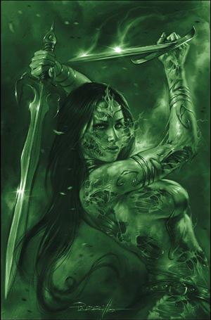 Die!namite issue 4-U Lucio Parrillo 1:25 Green Tint Virgin Cover