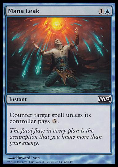 Magic the Gathering: 2012 Core Set (Base Set) card 63 Mana Leak