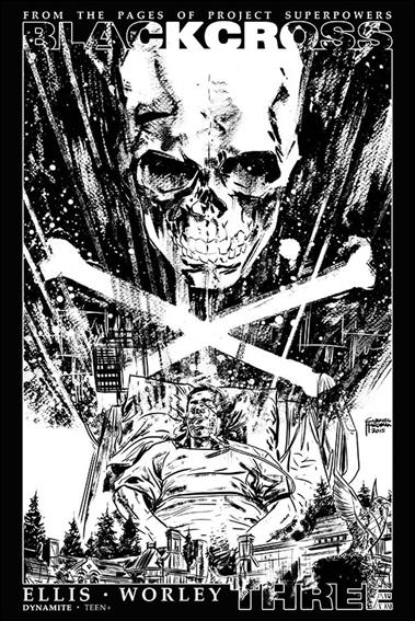 Project Superpowers: Blackcross issue 3-G Gabriel Hardman 1:35 Black & White Cover