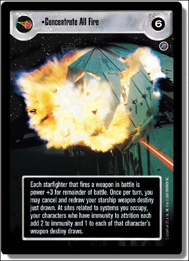 Star Wars: Death Star II Limited (Base Set) card 94 Concentrate All Fire