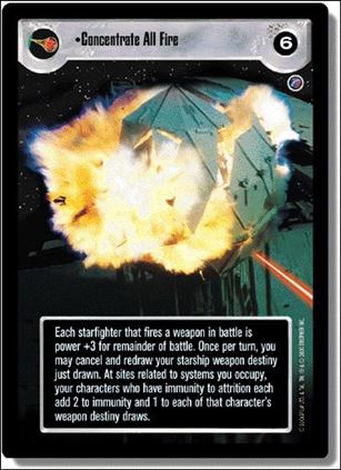 Star Wars: Death Star II Limited (Base Set) card 94 Concentrate All Fire