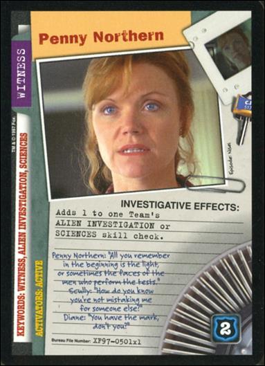 X-Files: 101361 (Base Set) card XF97-0501x1 Peggy Northern