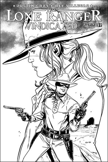 Lone Ranger: Vindicated issue 2-B 1:10 Black & White Cover