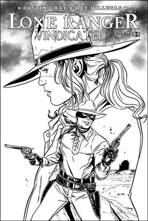 Lone Ranger: Vindicated issue 2-B 1:10 Black & White Cover