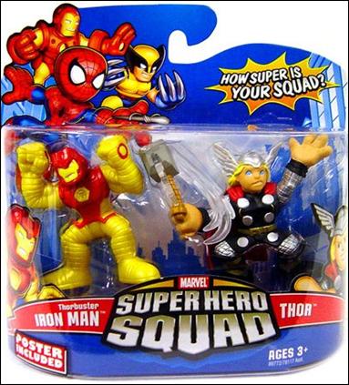 Marvel Super Hero Squad figure 54 Iron Man (Thorbuster) and Thor (Modern)