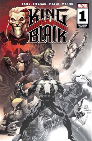 King in Black issue 1-N Ryan Stegman 2:Store Partial B&W Premiere Cover