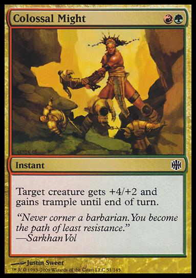 Magic The Gathering: Alara Reborn (Base Set) card 51 Colossal Might