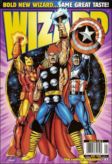 Wizard: The Comics Magazine issue 81 George Perez Avengers Cover