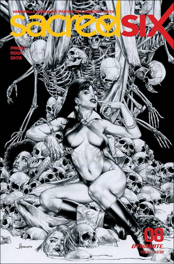 Sacred Six issue 8-L Jay Anacleto 1:25 Black & White Cover