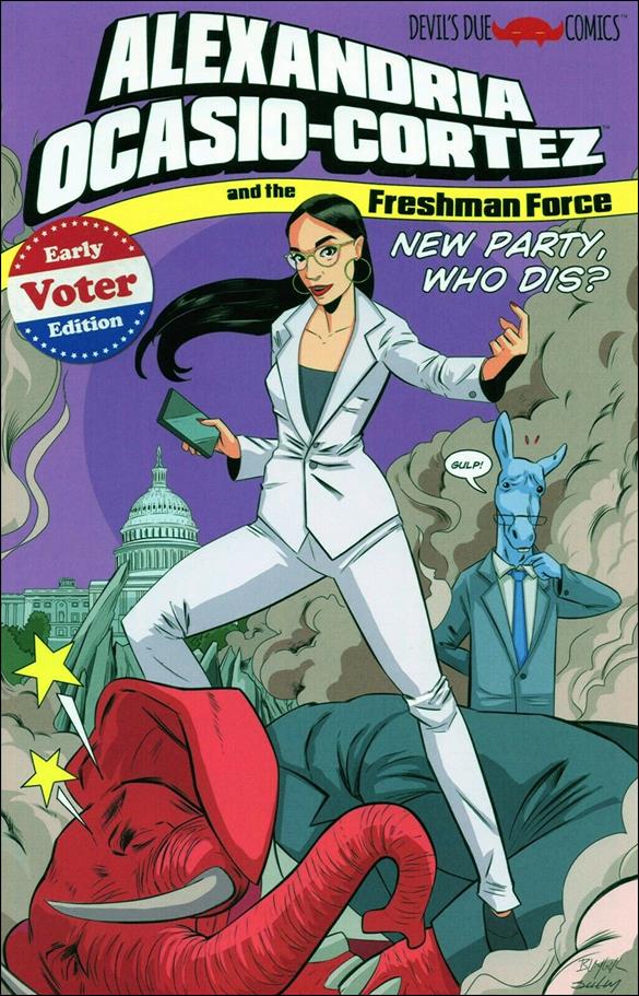 Alexandria Ocasio-Cortez and the Freshman Force: New Party, Who Dis? issue 1-B Tim Seeley Early Voter Cover