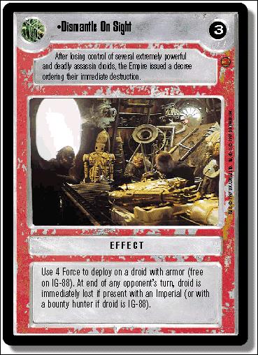 Star Wars: Cloud City Limited (Base Set) card 111 Dismantle on Sight