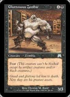 Magic the Gathering: Onslaught (Base Set) card 151 Gluttonous Zombie
