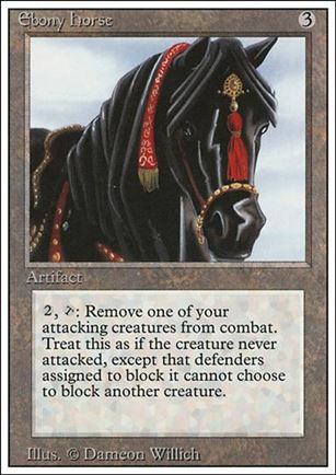 Magic the Gathering: Revised (Base Set) card 247 Ebony Horse