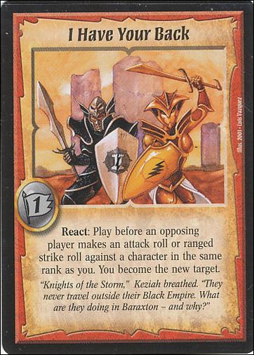 Warlord: Saga of the Storm card 202 I Have Your Back