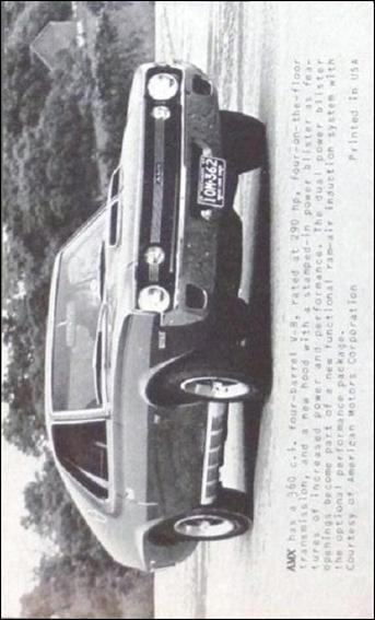 Sports Cars (1970) (Base Set) card 3 American Motors AMX