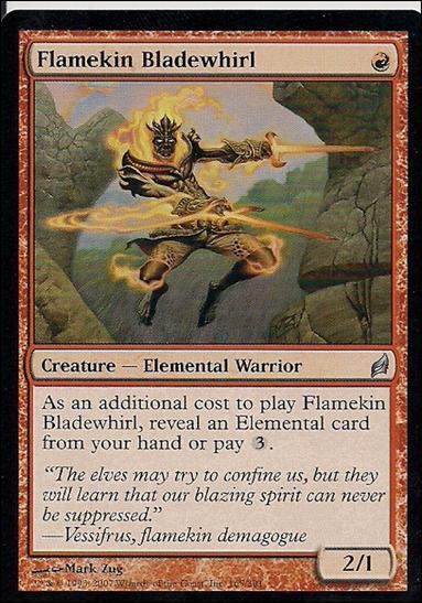 Magic the Gathering: Lorwyn (Base Set) card 165 Flamekin Bladewhirl
