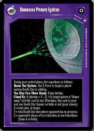 Star Wars: A New Hope Limited (Base Set) card 49 Commence Primary Ignition