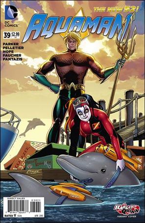 Aquaman (2011) issue 39-B Amanda Conner Harley Quinn Cover