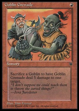 Magic the Gathering: Fallen Empires (Base Set) card 56-B Goblin Grenade